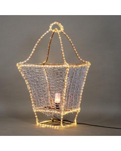 ΕΠΑΓΓΕΛΜΑΤΙΚΟ ΣΧΕΔΙΟ, ΕΠΙΔΑΠΕΔΙΟ ΦΑΝΑΡΙ 3D, LED ΦΩΤΟΣΩΛΗΝΑ, ΘΕΡΜΟ ΛΕΥΚΟ, 102x54x54cm, IP65 Eurolamp 600-23397