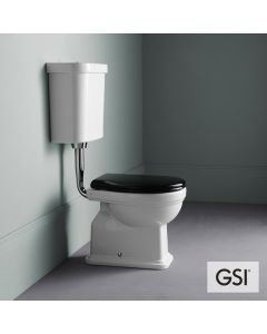 Λεκάνη Υψηλής Πίεσης Κατωσόμια CLASSIC με καζανάκι και κάλυμμα Soft Close MS87C Black, GSI White 871000MNC-300