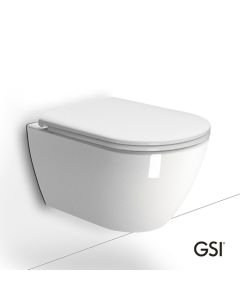 Λεκάνη Κρεμαστή Pura/50 Swirlflush με κάλυμμα Slim Soft Close MS99C, GSI White 881600C-300