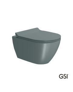 Λεκάνη Κρεμαστή Pura/50 Swirlflush με κάλυμμα MS86SC Super Slim Soft Close, GSI Agave 881600SC-901