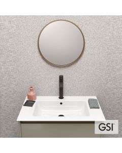 Νιπτήρας Πορσελάνης Pura 82x46 (1 οπή+2 προχ.) GSI White 8885-300