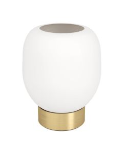 Φωτιστικό Επιτραπέζιο Ø145xΒØ90xH180mm 1xE27 Μέταλλο -Γυαλί Οπαλίνα Eglo Manzanares 900307