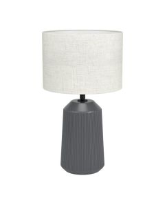  Πορτατίφ Μονόφωτο 1xE27 με Λευκό Καπέλο και Γκρι Βάση Eglo Capalbio 900824