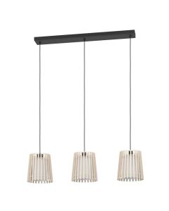 Κρεμαστό Φωτιστικό L90xH110cm Τρίφωτο 3xE27 Μπεζ Eglo Fattoria  900903