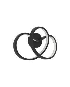 Επιτοίχιο Φωτιστικό L365xB240mm LED 12w 3000K 1100lm Black Eglo Gianella 900949