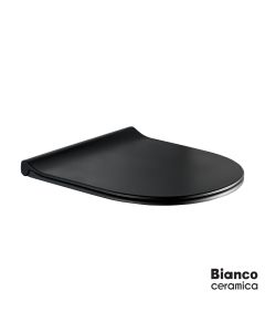 Κάλυμμα Λεκάνης REMO Slim Soft Close Bianco Ceramica Black Matt 9200SC-401