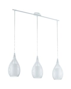 Eglo Razoni Μοντέρνο Κρεμαστό Φωτιστικό Τρίφωτο Ράγα με Ντουί E27 σε Λευκό Χρώμα 94388