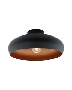Eglo Mogano Μοντέρνα Μεταλλική Πλαφονιέρα Οροφής με Ντουί E27 σε Μαύρο χρώμα 40cm 94547