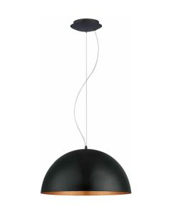 Eglo Gaetano Μοντέρνο Κρεμαστό Φωτιστικό Μονόφωτο Καμπάνα με Ντουί E27 σε Μαύρο Χρώμα 94938