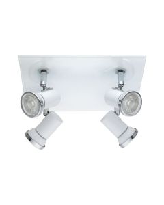 Eglo Tamara Σποτ με 4 Φώτα και Ντουί GU10 σε Λευκό Χρώμα 95995