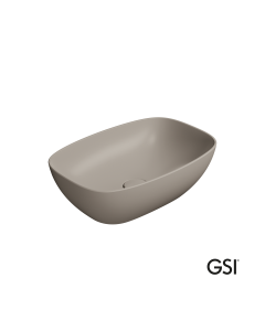 Νιπτήρας Πορσελάνης Nubes 50x35 GSI Tortora 9784-440