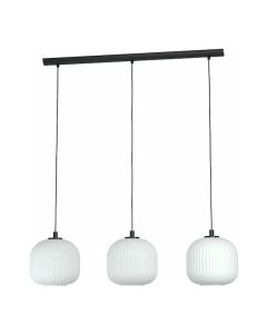 Eglo Mantunalle Μοντέρνο Κρεμαστό Φωτιστικό Τρίφωτο Ράγα με Ντουί E27 σε Λευκό Χρώμα 99367