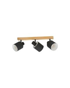 Eglo Batallas Τριπλό Σποτ με Ντουί E27 σε Μαύρο Χρώμα 99491