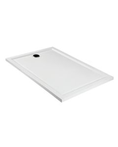 Ντουζιέρα Χυτή 120x70xY2 εκ. με Bαλβίδα Aποχέτευσης, Sanitec Flat Classic White A202-00