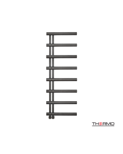 Θερμαινόμενη Πετσετοκρεμάστρα μπάνιου Inox ACCENT 138x50 Black Brushed PVD ACC13850-411