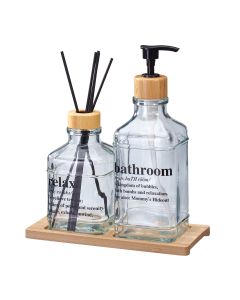 Σετ Dispenser & Αρωματικό Χώρου με Sticks Γυάλινο/Μπαμπού με βάση MRShome  DF-0018000
