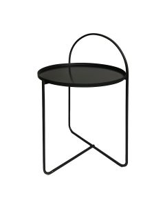 Side Table Μεταλλικό Φ40x65cm Black MRShome  DF-0034000