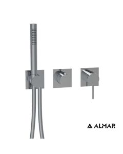 Εξωτερικό Τμήμα Μίκτη Εντοιχισμού 2-3 Εξόδων Core Push Almar Chrome E180192-100