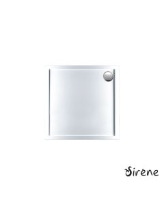 Ντουζιέρα Ακρυλική Τετράγωνη 90x90 extra-flat Φ90 Sirene White E9090-300