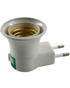 Ντουί Φις Ε27 με διακόπτη Λευκό EL339271