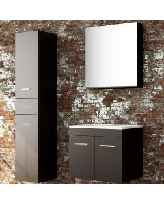 Orabella Lagina 60 - Κρεμαστό Έπιπλο Μπάνιου με πορσελάνινο νιπτήρα Ege και καθρέπτη ντουλάπι F60169-70123-70104-60169