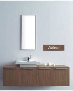 Σετ Έπιπλο Μπάνιου ECO-160DL 160εκ.-Νιπτήρα ,MFC Μελαμίνη Χρώμα Walnut  FT21.160.001W  