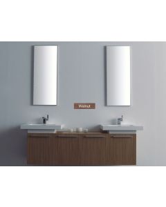 Σετ Έπιπλο Μπάνιου ECO-160 160εκ.με 2 νιπτήρες MFC Χρώμα Μελαμίνης Walnut  FT21.160.002W 