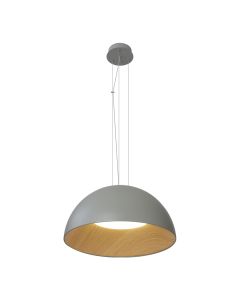 Φωτιστικό Κρεμαστό Μέταλλο Πράσινο-Απόχρωση Ξύλου 50xH150cm Led max 50w 2780lm CCT 3000-6000K Dimmable by Remote Control Sun Light HEPHAESTUS-50P-GR