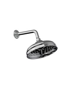 Horus Ascott Classic Collection - Anti-scale Nozzles Shower Head Ø 220 Mm with Arm - Wall Mounting - Polished Nickel 00.516-NB