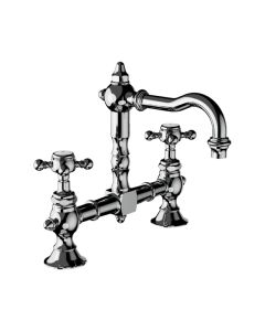 Horus Julia Victoria Julia Victoria Classic Collection - 2 Hole Basin Mixer with Waste - Matt Nickel 01.207-NM