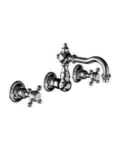 Horus Julia Victoria Julia Victoria Classic Collection - Wall Mounted 3 Hole Basin Set for Splashback - Polished Nickel 01.272-NB