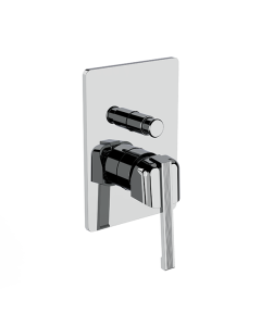 Horus Zéphyr Classic Collection - Concealed Wall Mounted Manual Mixing Shower Valve with Diverter - 2 Outlets - Polished Nickel 16.701-NB