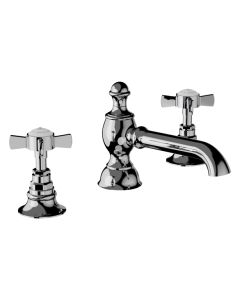 Horus Coventry Classic Collection - 3 Hole Basin Set with Pop-up Waste, Flexible Hoses - Polished Nickel 28.260-NB