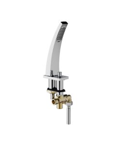 Horus Nouvelle Vague “part of Contemporary Collection - Deck Mounted Pull up Handset with Diverter & Flexible - Chrome 40.777-CH