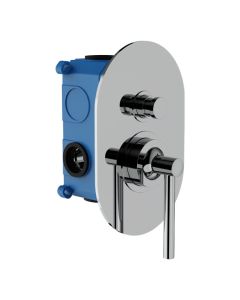 Horus Minoé Contemporary Collection - Concealed Wall Mounted Manual Mixing Shower Valve with Diverter - Chrome 47.701-CH