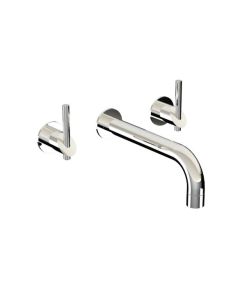 Horus Minoé Contemporary Collection - Wall Mounted 3 Hole Basin Set - for Splashback - Metal Gun 49.273-CF