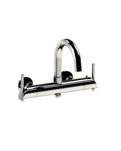 Horus Minoé Contemporary Collection - Complete Exposed Thermostatic Wall Bath-shower Mixer - Satin Brass 49.784-LS