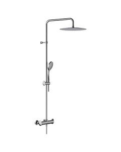 Horus Canopée Contemporary Collection - Complete Exposed Thermostatic Wall Shower Set - Chrome 60.796-CH