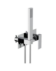 Horus Philae Equinox316 Collection - Wall-mounted Shower Mixer + Hand Shower + Flexible - Matt Black 80.782.E2-NO