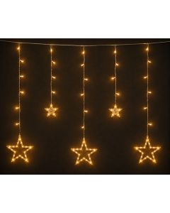 138Led Ασύμετρη Κουρτίνα Με Πρόγραμμα ,Μετασχηματιστή Ip44 Και Διακοσμητικές Φιγούρες ,Διάφανο Καλώδιο / Θερμό Λαμπάκι 250 x 85cm Lianos 23665