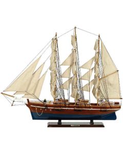 Ξύλινο Παραδοσιακό Καράβι 120cm ,Χρώμα Καφέ Μπλέ Lianos 31120
