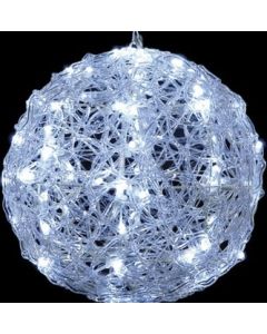 80Led Φωτιζόμενη Ακρυλική Μπάλα Με Ψυχρό Φωτισμό Και Μετασχηματιστή Ip44,25cm Lianos 52197