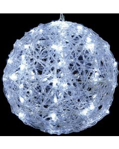 100Led Φωτιζόμενη Ακρυλική Μπάλα Με Ψυχρό Φωτισμό Και Μετασχηματιστή Ip44,35cm Lianos 52198