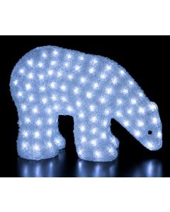 80Led 3D Φωτιζόμενη Ακρυλική Αρκούδα Με Μετασχηματιστή Ip44 ,32 x 24(Η)cm Lianos 58809