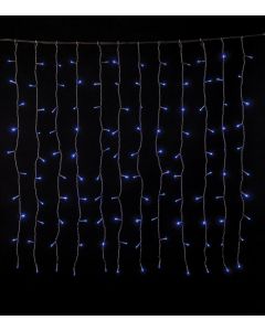 240Led Συμμετρική Κουρτίνα Για Εσωτερική Χρήση Με 8 Προγράμματα 200 x 100(h)cm,Διάφανο Καλώδιο/Μπλέ Λαμπάκι Lianos 58933