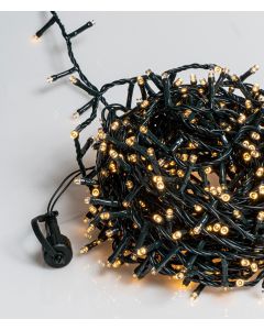 800Led Φωτάκια Με Επέκταση Και Μετασχηματιστή ,Πράσινο Καλώδιο/Θερμό Λαμπάκι , (3cm Απόσταση) 24 Μέτρα , (Kelvin 2.500 - 3.000) , Με Καρούλι Αποθήκευσης Lianos 80111