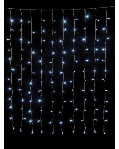 240Led Συμμετρική Κουρτίνα Με Επέκταση Πρόγραμμα Και Μετασχηματιστή 200 x 100(h)cm,Διάφανο Καλώδιο/Λευκό Λαμπάκι (Kelvin: 6.000 - 10.000) Lianos 80152