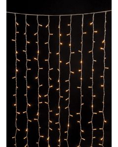 102 Led Συμμετρική Κουρτίνα Rubber Με Επέκταση Ip65 100 x 200(H)cm,Λευκό Καλώδιο/Θερμό Λαμπάκι (Kelvin: 2.500 - 3.000) Lianos 80252