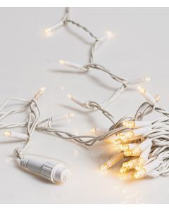 100Led  Rubber Λαμπάκια Επεκτεινόμενα Με Λευκό Καλώδιο/Θερμό Λαμπάκι ,Ip65 ,(10cm Απόσταση) 10 Μέτρα (Kelvin: 2.500 - 3.000) Lianos 80254