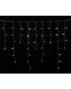 100Led Ασύμμετρη Κουρτίνα Επεκτεινόμενη All Flash Με Μετασχηματιστή ip44 200 x 70(h)cm,Διάφανο Καλώδιο/Λευκό Λαμπάκι , (Kelvin: 6.000 - 10.000) Lianos 80417